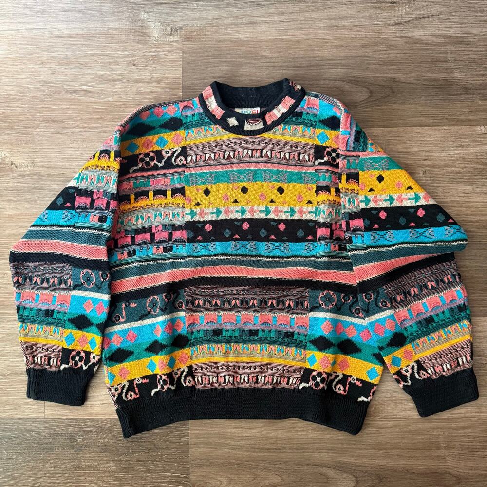 Vintage COOGI Australia Mercerised cotton 3D Knit Sweater size M